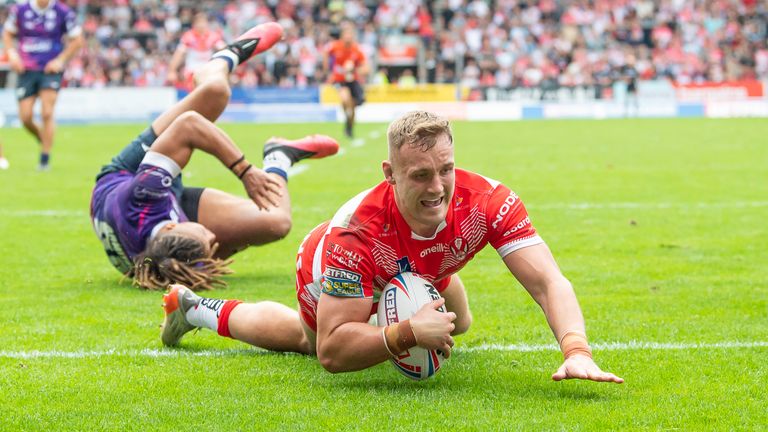 Matty Lees scored twice in St Helens' win over Toulouse
