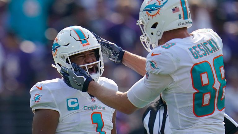 Tua Tagovailoa and tight end Mike Gesicki have struck up a good rapport in Miami, but can in continue under new Dolphins head coach Mike McDaniel?
