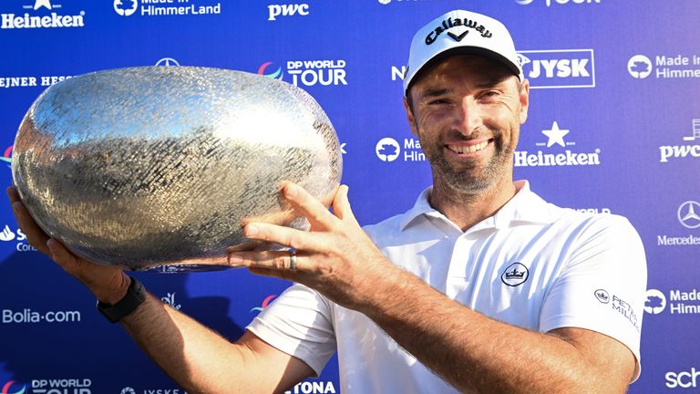 Wilson proudly displays the Made In HimmerLand . trophy