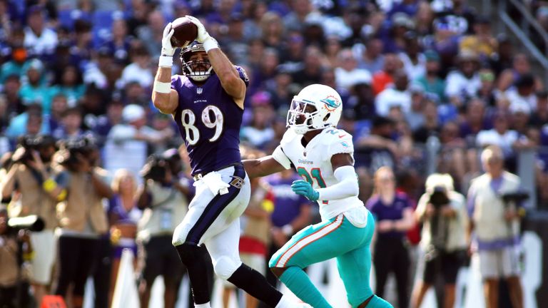 Highlights from the Miami Dolphins vs. Baltimore Ravens in Week 2 of the NFL season  NFL Week Two Stats: Aaron Rodgers throws 450th TD pass, NFL comebacks galore and Indianapolis Colts still can&#8217;t win in Jacksonville | NFL News skysports ravens dolphins 5903971