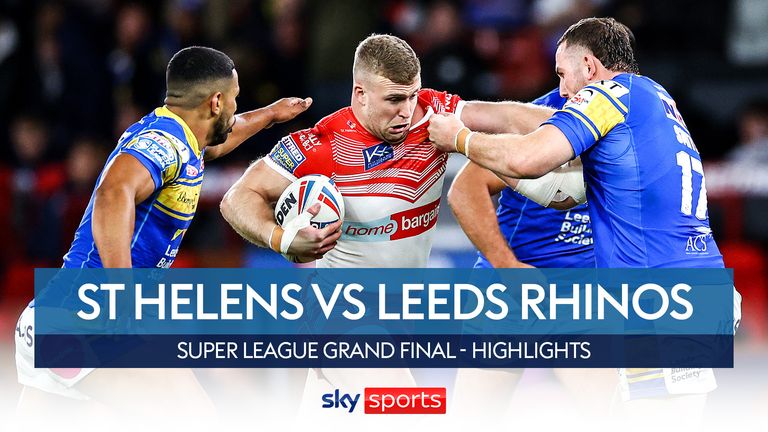 Highlights of the Super League Grand Final between St Helens and Leeds Rhinos.