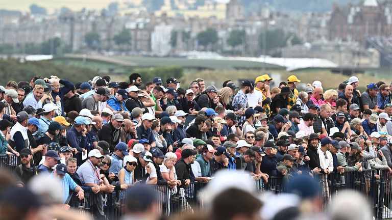 Crowds at The 150th Open were among those to make pledges when visiting the on-side Sky Zero activation