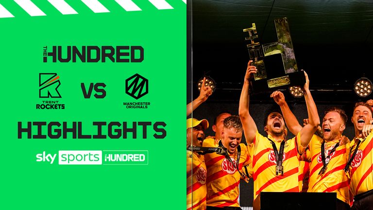 Highlights of Trent Rockets' win over Manchester Originals in The Hundred at Lord men's final.
