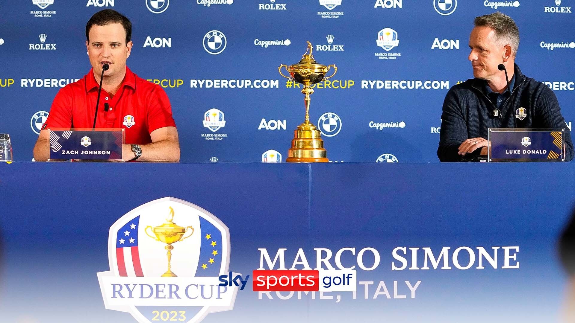 Ryder Cup captains Donald and Johnson clash over underdog status
