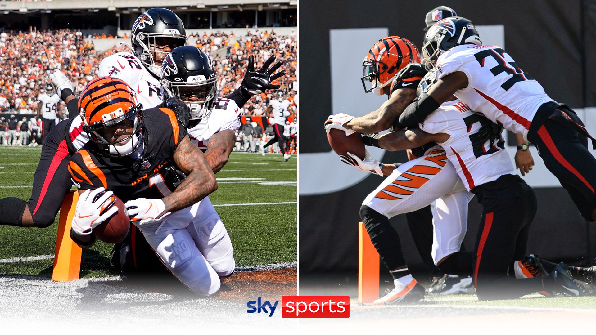 Chase reels in outstanding TD catch with two defenders on his back!