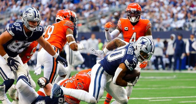 Chicago Bears 29-49 Dallas Cowboys, Pollard three touchdowns