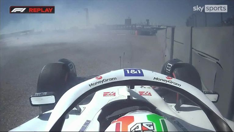 Antonio Giovinazzi caused a red flag 7 minutes into the first practice after hitting the barrier and damaging the car.
