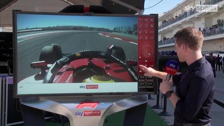 Anthony Davidson di SkyPad sta analizzando la sessione di prove libere del Gran Premio degli Stati Uniti su SkyPad.