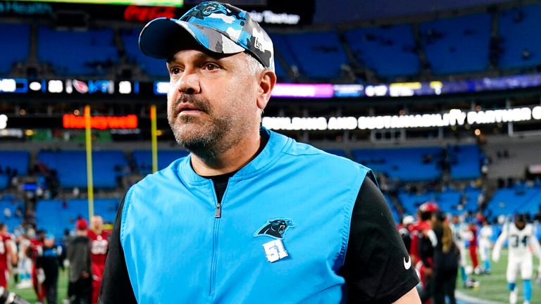 Matt Rhule was sacked as head coach of the Carolina Panthers in early October after going 11-27 in his two-and-a-half years in charge