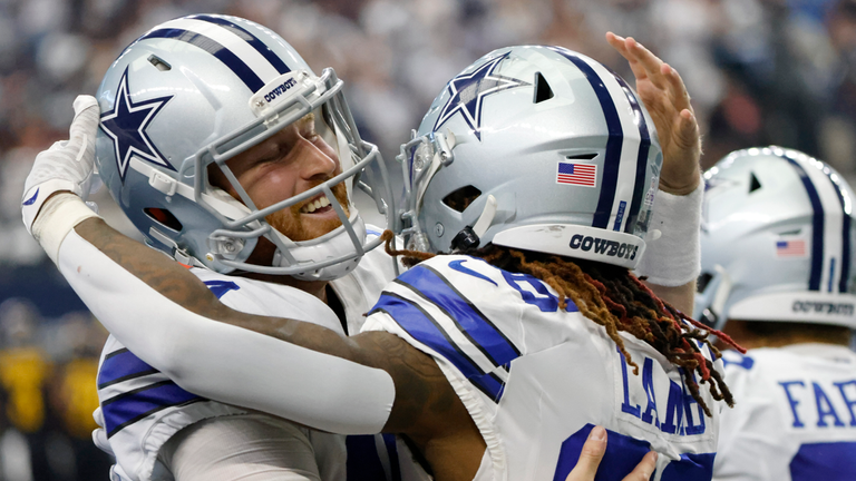 Cooper Rush (L) has led the Dallas Cowboys to three wins on the trot this season, making it four in four to start his career with the team