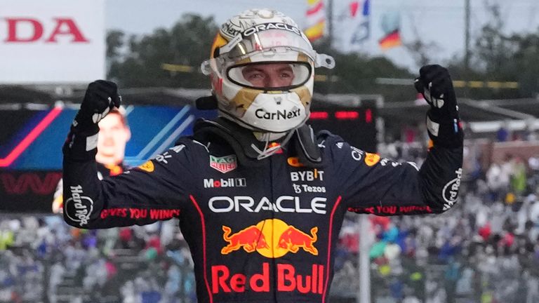 Max Verstappen is crowned F1 world champion for a second time after a last-lap penalty given to Charles Leclerc pushes him down to third and seals the championship for the Dutchman