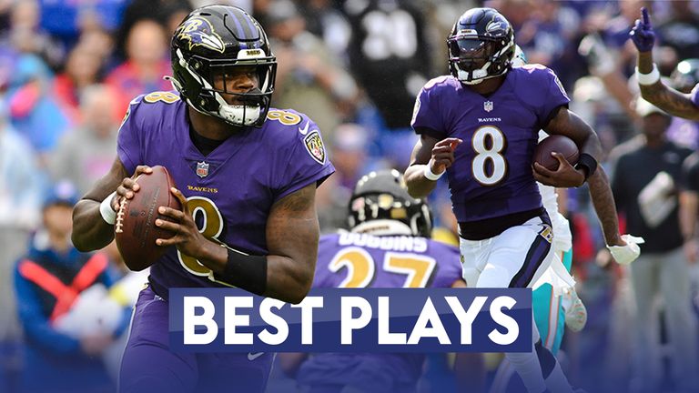 A look at all of the best highlight-reel plays from Baltimore Ravens quarterback Lamar Jackson so far this season