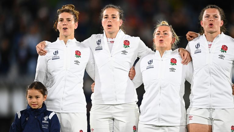 Sarah Hunter will captain England as they take on New Zealand in the Rugby World Cup final.
