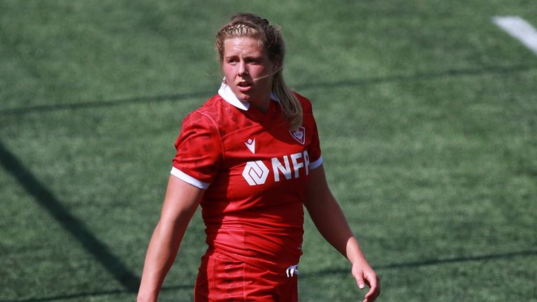 Sophie de Goede, a place-kicking No 8, is captain of Canada