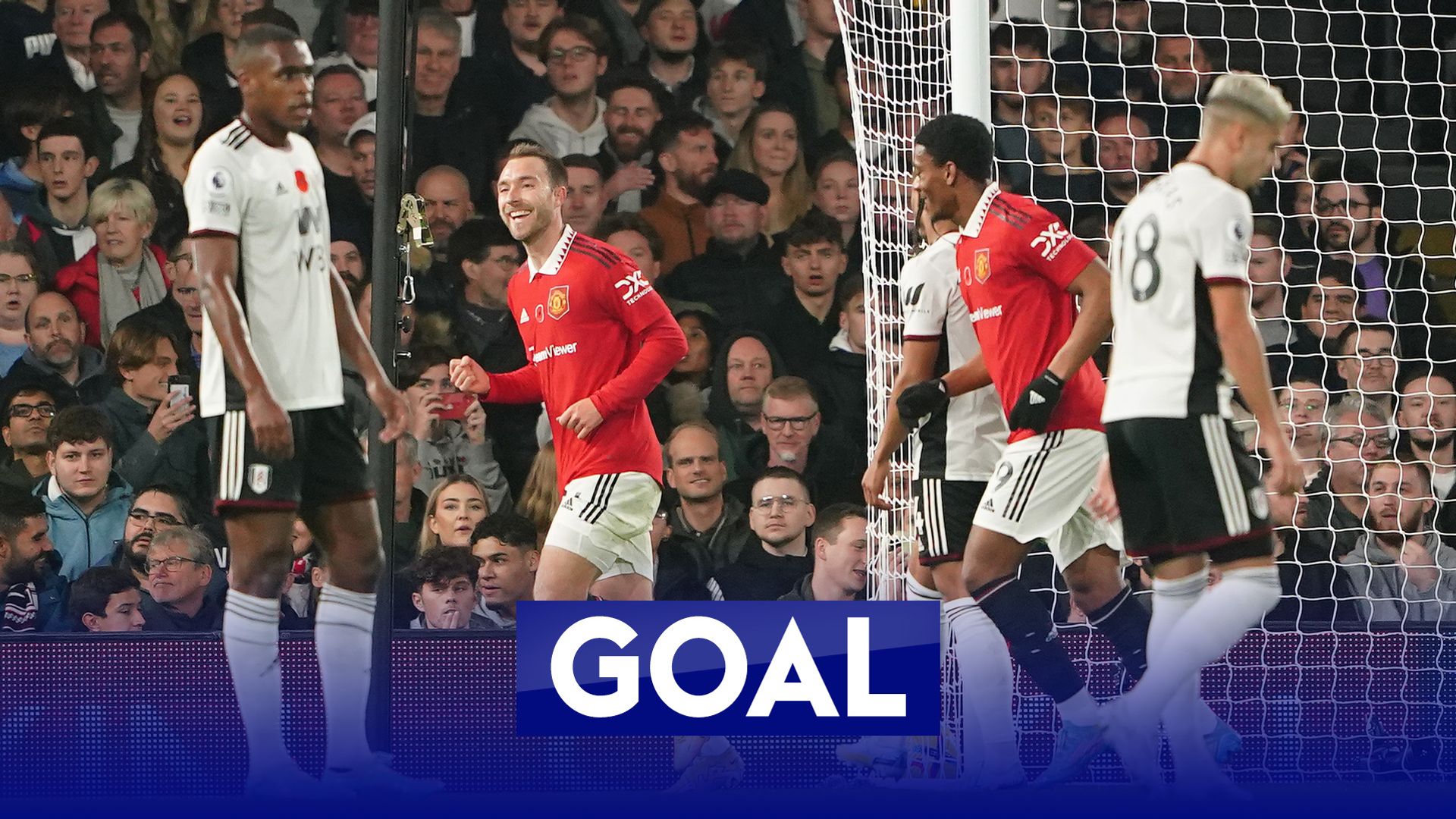 Eriksen scores his first goal for Man Utd