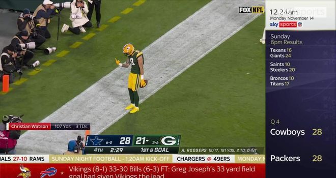 Packers edge Cowboys in overtime thriller