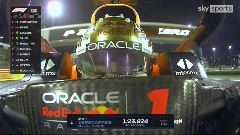 Ini satu-dua untuk Red Bull saat Max Verstappen mengambil pole di Grand Prix Abu Dhabi, dengan Sergio Perez kedua
