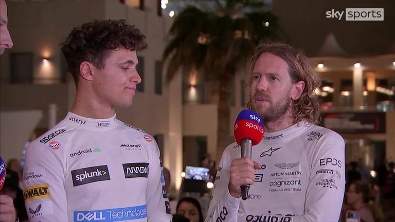 Sebastian Vettel acknowledges his role in Formula 1, while Lando Norris thanks him for inspiring him to speak out