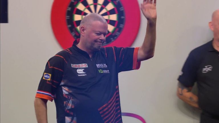 After winning all three matches and topping Group A, Barney says he is 'relaxed' and is 'enjoying his darts', with the Dutchman acknowledging his great form