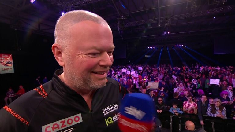 Raymond van Barneveld went back in time to reach his first televised quarter-final since returning to the sport last year.