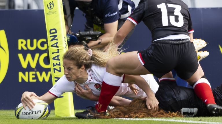 Abby Dow scored England's crucial third try after a spectacular length-of-the-field run
