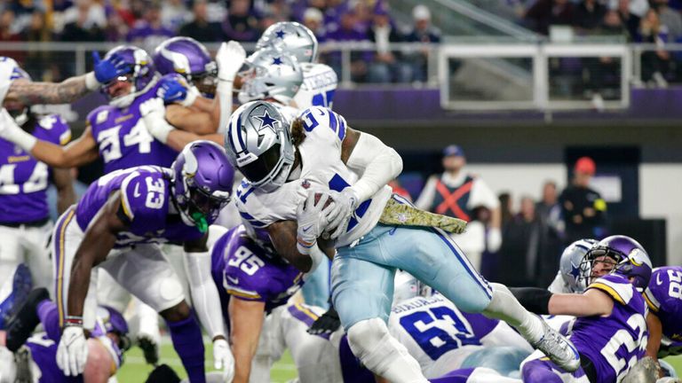 Highlights of the Dallas Cowboys against the Minnesota Vikings from Week 11 of the NFL season