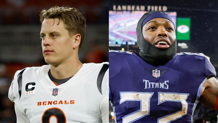 Joe Burrow and the Cincinnati Bengals head to Tennessee on Sunday to take on Derrick Henry's Titans