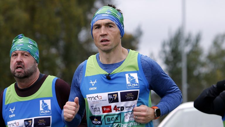 Kevin Sinfield has completed day four of his Ultra 7 in 7 Challenge