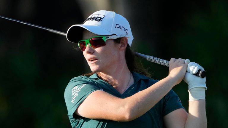 Ireland's Leona Maguire holds the lead in the final round of the CME Group Tour Championship in Florida.