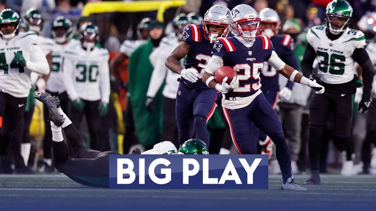 Patriots rookie Marcus Jones returned a Jets punt for a wild 84-yard touchdown to win it for the hosts with five seconds to go in their Week 11 clash