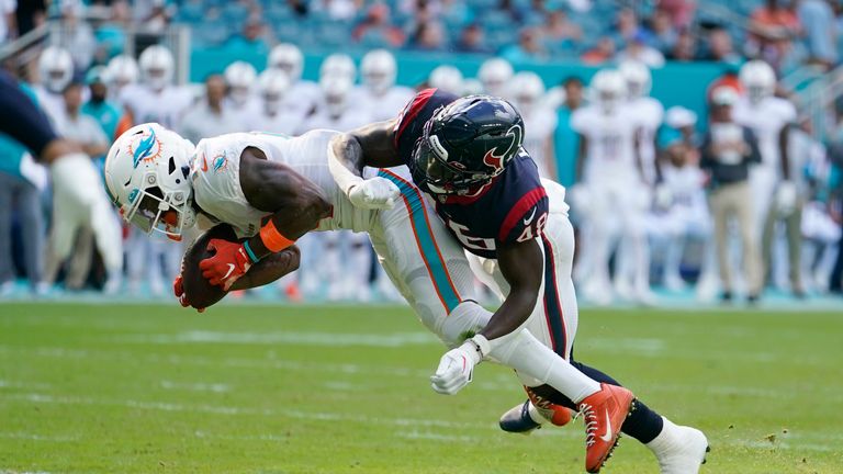 Highlights of the Houston Texans against the Miami Dolphins from Week 12 of the NFL season.