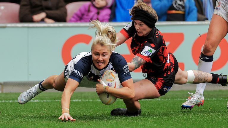 Tara-Jane Stanley came through the whitewash three times as England took control in the second half. 