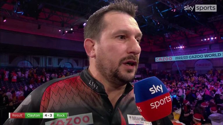 Jonny Clayton was full of praise for Josh Rock as he reached the quarter-finals of the Worlds for the first time