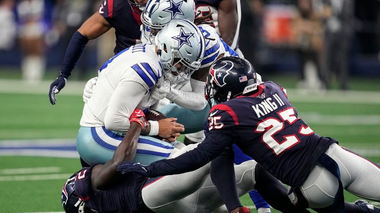 Highlights of the Houston Texans against the Dallas Cowboys from Week 14 of the NFL season.
