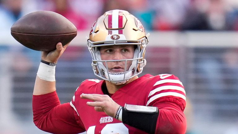 San Francisco 49ers rookie quarterback Brock Purdy has impressed in the team's last two wins but he could miss Thursday night's clash against the Seattle Seahawks to injury