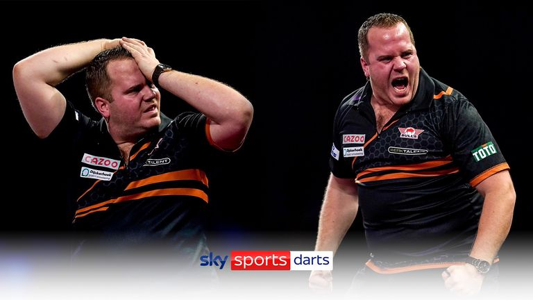 It was pure agony for Van Duijvenbode, who fired a perfect eight darts before missing double 12 on his nine-dart attempt against Karel Sedlacek.