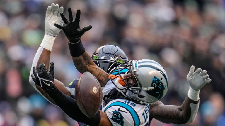 Highlights of the Carolina Panthers and the Seattle Seahawks from Week 14 of the NFL season