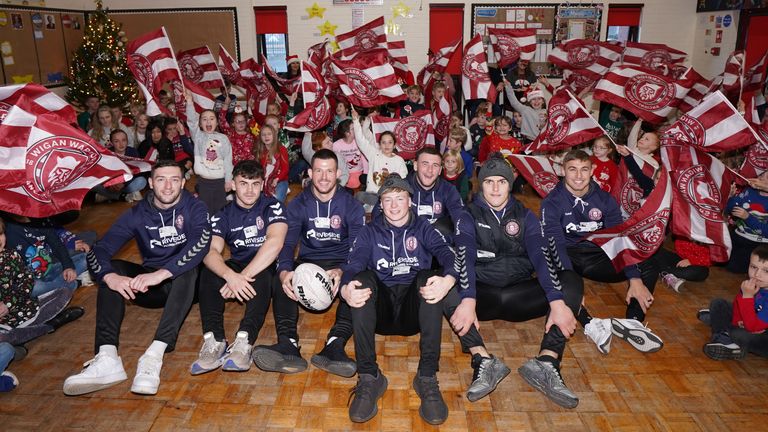 Wigan's players have been out in the community as part of the club's 'Warriors Together' initiative