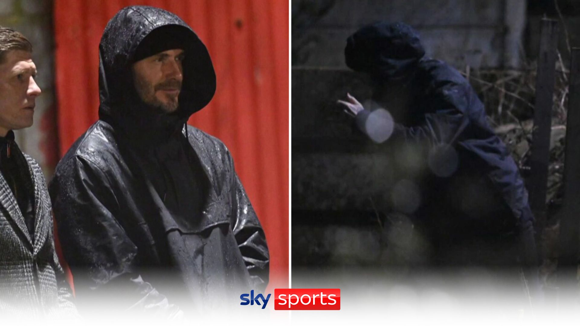 Beckham jumps fence to escape crowds at Romeo's Brentford B debut!