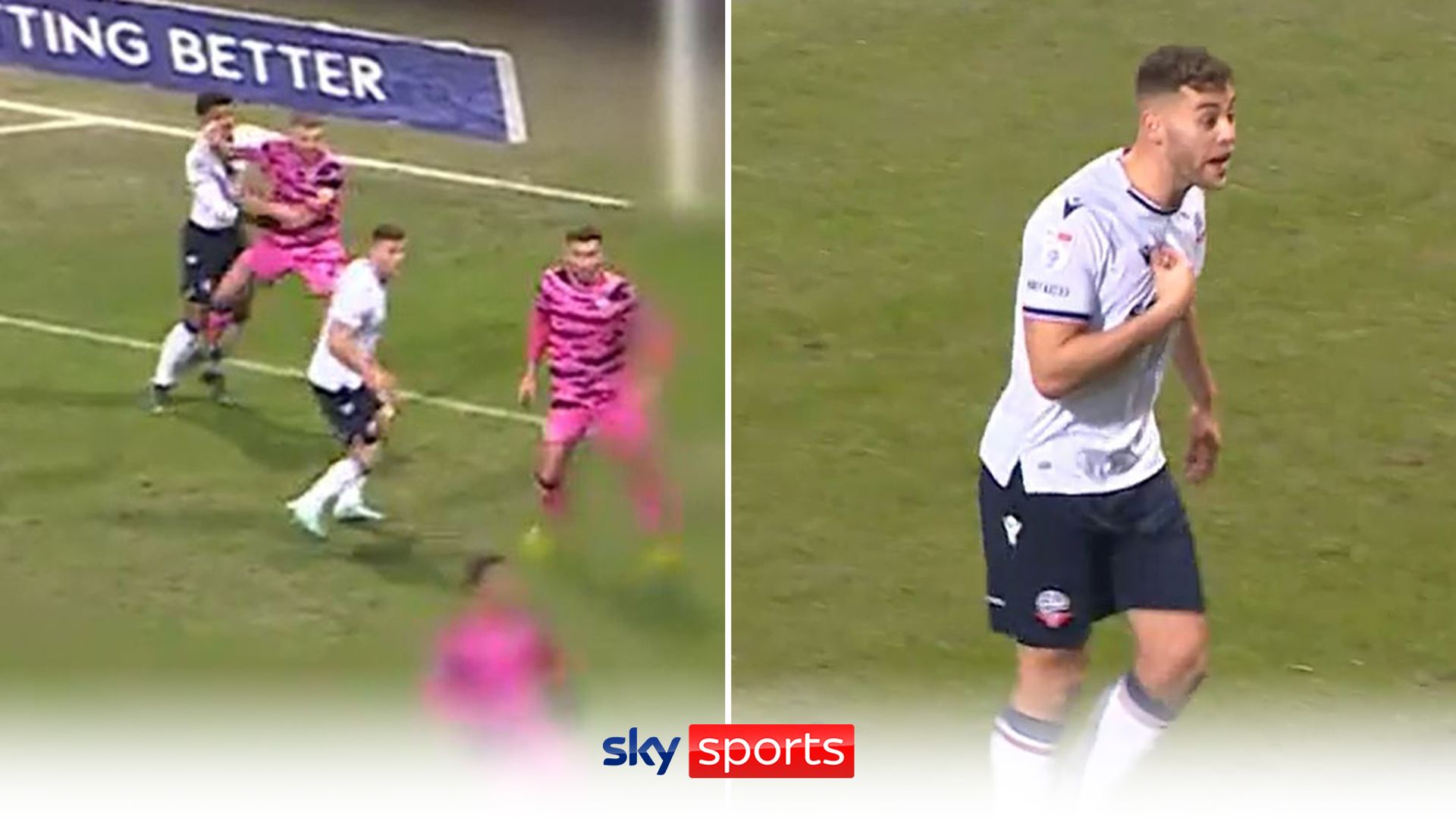 Referee sends wrong player off for violent conduct!