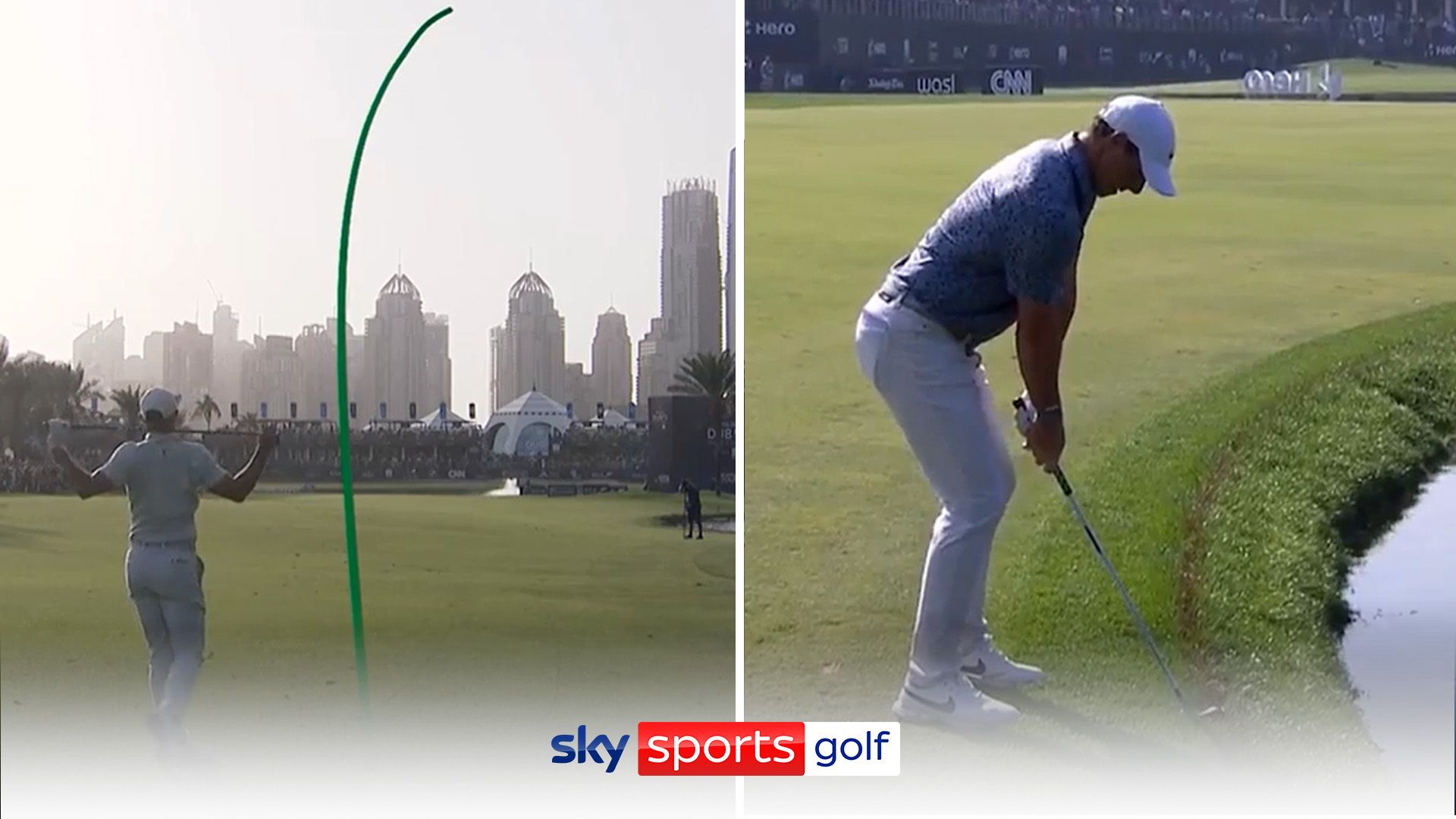 Third time lucky! McIlroy banishes hole 18 water demons to seal Dubai win