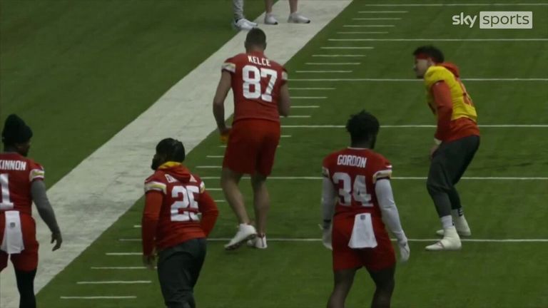 Kansas City Chiefs QB Patrick Mahomes appeared to be testing out the ankle he injured in the divisional round as his team prepares for the AFC Championship game
