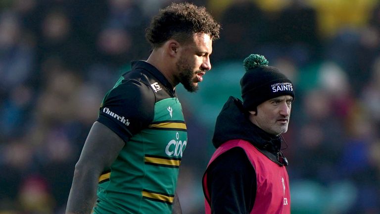 Courtney Lawes cojeó en la derrota de la Copa Heineken de Northampton