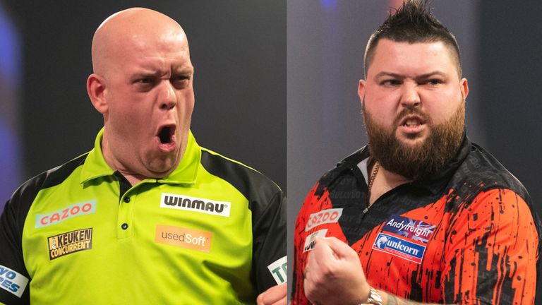 Michael van Gerwen and Michael Smith will meet in the final of the World Darts Championship on Tuesday night at Alexandra Palace