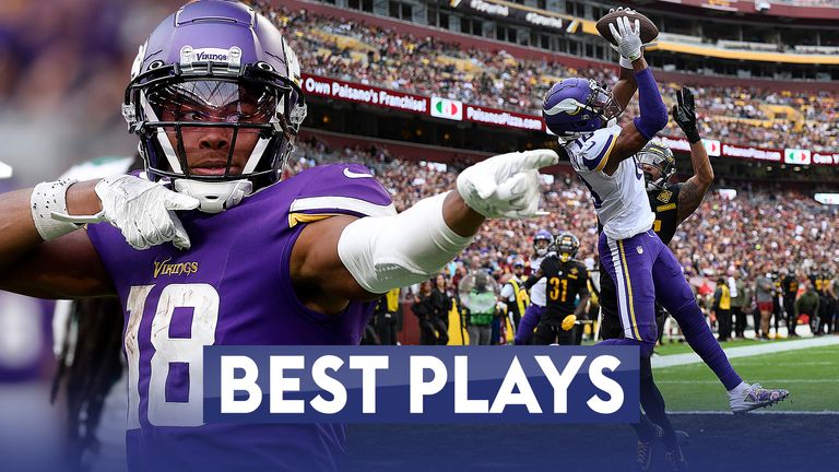 A look at the best catches from Minnesota Vikings' Justin Jefferson this season, the only wide receiver with a shot of winning the MVP award.