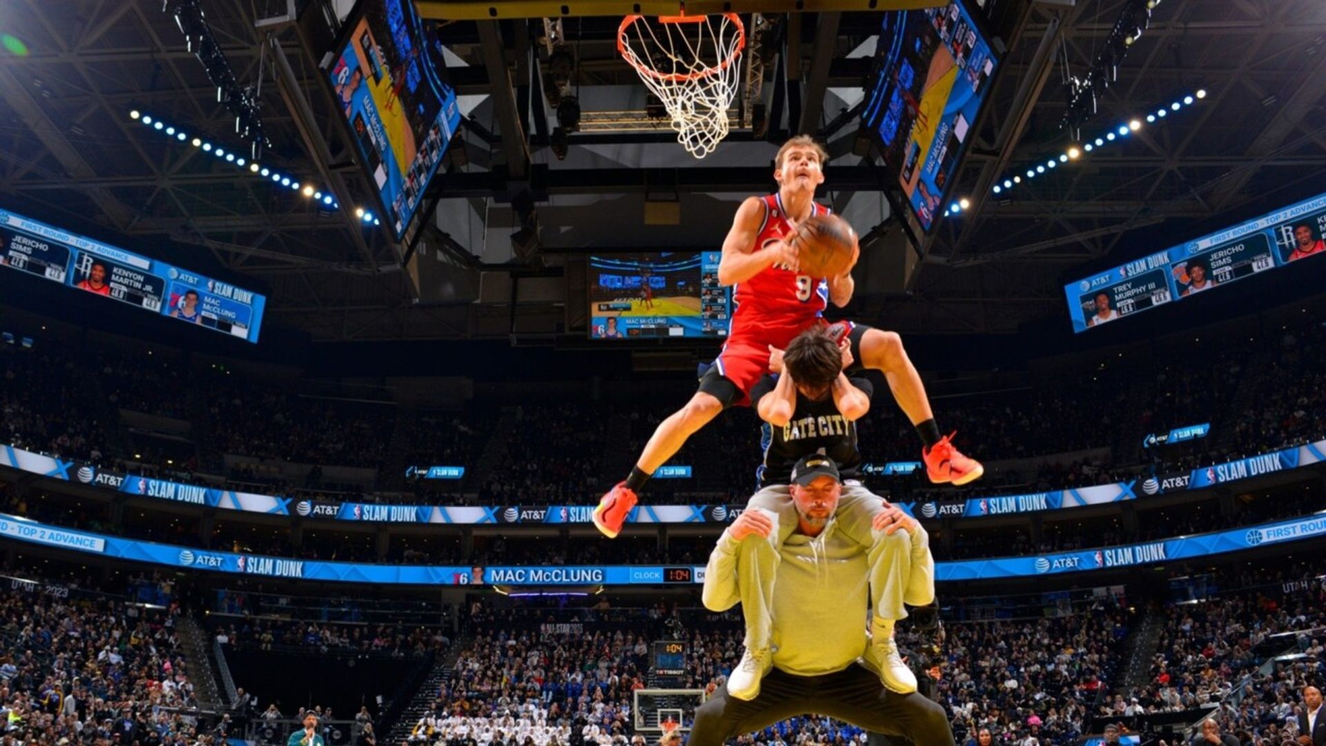 'How in the world does he get so high?!' | McClung wins All-Star slam dunk contest