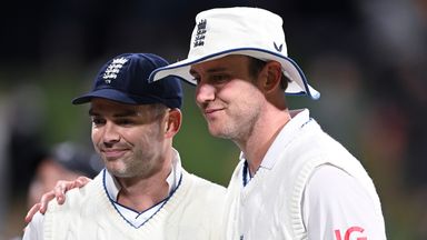 Stuart Broad says Jimmy Anderson's (right) retirement will leave England with 'a huge hole', with future options 'scary'