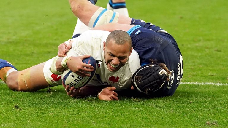 Gael Fickou slid over with the clock in the red to ensure victory for France 