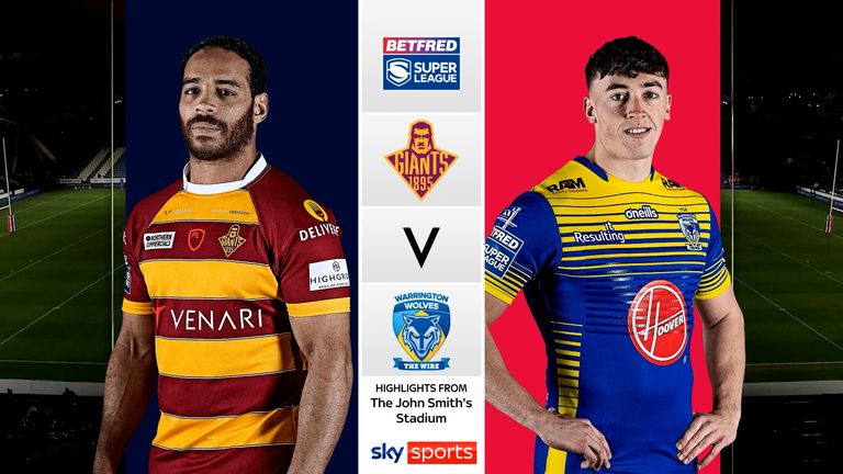 Highlights of the Betfred Super League match between Huddersfield Giants and Warrington Wolves.
