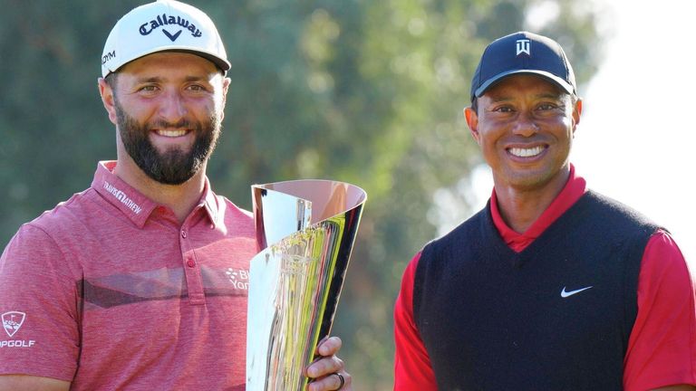 Jon Rahm has been linked with a move to LIV, with Tiger Woods saying the rumours 'surprise' him 